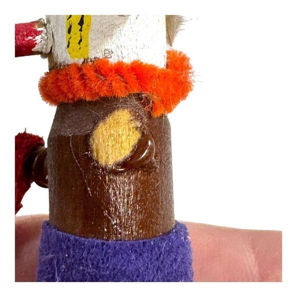 Hand-Painted Kachina Dolls Set Lot of 2 1- Signed R Grey Native Wood Figures SEE - Picture 16 of 16